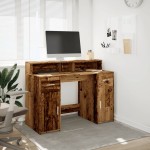 vidaXL Birou cu lumini LED, lemn vechi, 120x55x91 cm, lemn prelucrat vidaXL Birou cu lumini LED, lemn vechi, 120x55x91 cm, lemn prelucrat