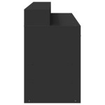 vidaXL Birou cu lumini LED, negru, 140x55x91 cm, lemn prelucrat