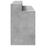 vidaXL Birou cu lumini LED, gri beton, 140x55x91 cm, lemn prelucrat vidaXL Birou cu lumini LED, gri beton, 140x55x91 cm, lemn prelucrat