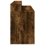vidaXL Birou cu lumini LED stejar fumuriu 140x55x91 cm lemn prelucrat vidaXL Birou cu lumini LED stejar fumuriu 140x55x91 cm lemn prelucrat