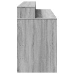 vidaXL Birou cu lumini LED, gri sonoma, 140x55x91 cm, lemn prelucrat vidaXL Birou cu lumini LED, gri sonoma, 140x55x91 cm, lemn prelucrat