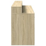 vidaXL Birou cu lumini LED stejar sonoma, 160x55x91 cm, lemn prelucrat vidaXL Birou cu lumini LED stejar sonoma, 160x55x91 cm, lemn prelucrat