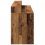 vidaXL Birou cu lumini LED, lemn vechi, 160x55x91 cm, lemn prelucrat