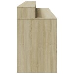 vidaXL Birou cu lumini LED stejar sonoma, 200x55x91 cm, lemn prelucrat vidaXL Birou cu lumini LED stejar sonoma, 200x55x91 cm, lemn prelucrat
