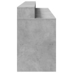 vidaXL Birou cu lumini LED, gri beton, 200x55x91 cm, lemn prelucrat vidaXL Birou cu lumini LED, gri beton, 200x55x91 cm, lemn prelucrat