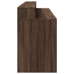 vidaXL Birou cu lumini LED, stejar maro, 200x55x91 cm, lemn prelucrat vidaXL Birou cu lumini LED, stejar maro, 200x55x91 cm, lemn prelucrat