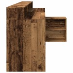 vidaXL Birou cu lumini LED, lemn vechi, 200x104x91 cm, lemn prelucrat vidaXL Birou cu lumini LED, lemn vechi, 200x104x91 cm, lemn prelucrat
