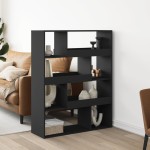 vidaXL Separator de cameră, negru, 100x33x125,5 cm, lemn prelucrat vidaXL Separator de cameră, negru, 100x33x125,5 cm, lemn prelucrat