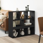 vidaXL Separator de cameră, negru, 100x33x94,5 cm, lemn prelucrat vidaXL Separator de cameră, negru, 100x33x94,5 cm, lemn prelucrat