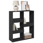 vidaXL Separator de cameră, negru, 100x33x115 cm, lemn prelucrat vidaXL Separator de cameră, negru, 100x33x115 cm, lemn prelucrat