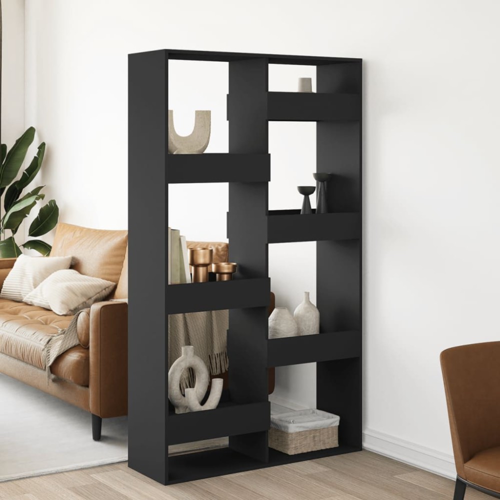 vidaXL Separator de cameră, negru, 100x33x175 cm, lemn prelucrat