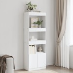 vidaXL Dulap înalt, alb, 63x33x180 cm, lemn prelucrat vidaXL Dulap înalt, alb, 63x33x180 cm, lemn prelucrat