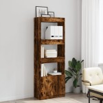 vidaXL Dulap înalt, stejar fumuriu, 63x33x180 cm, lemn prelucrat vidaXL Dulap înalt, stejar fumuriu, 63x33x180 cm, lemn prelucrat