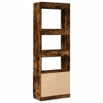 vidaXL Dulap înalt, stejar fumuriu, 63x33x180 cm, lemn prelucrat vidaXL Dulap înalt, stejar fumuriu, 63x33x180 cm, lemn prelucrat