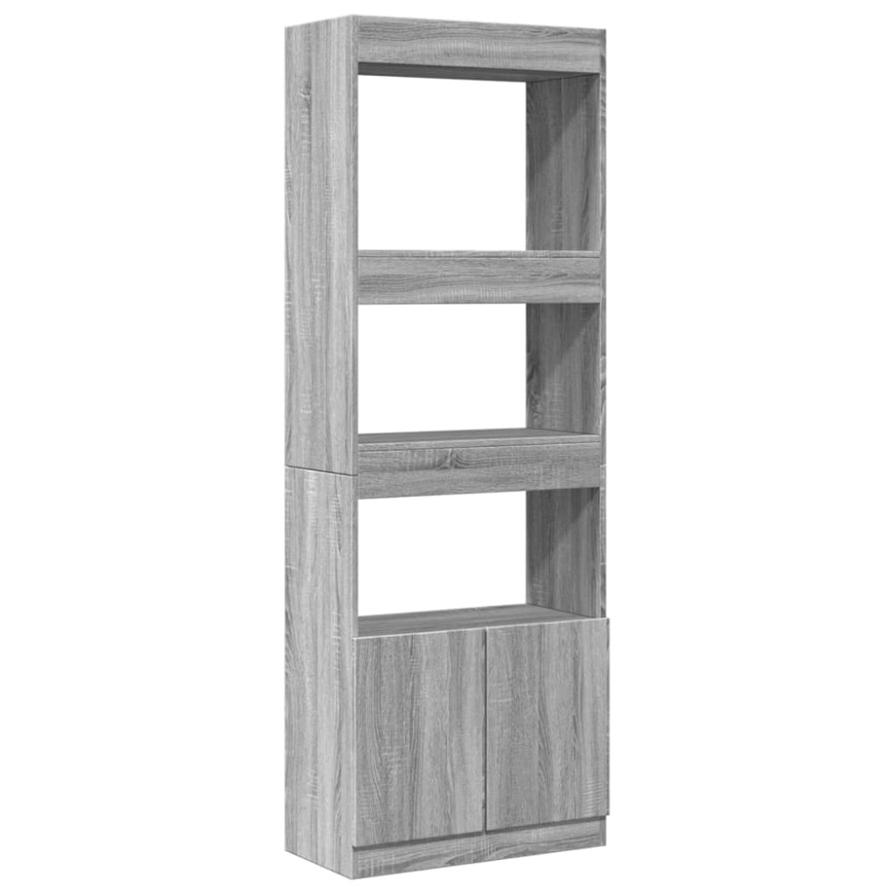 vidaXL Dulap înalt, gri sonoma, 63x33x180 cm, lemn prelucrat