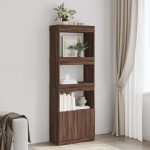 vidaXL Dulap înalt, stejar maro, 63x33x180 cm, lemn prelucrat vidaXL Dulap înalt, stejar maro, 63x33x180 cm, lemn prelucrat