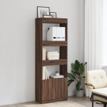 vidaXL Dulap înalt, stejar maro, 63x33x180 cm, lemn prelucrat vidaXL Dulap înalt, stejar maro, 63x33x180 cm, lemn prelucrat