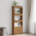 vidaXL Dulap înalt, stejar artizanal, 63x33x180 cm, lemn prelucrat vidaXL Dulap înalt, stejar artizanal, 63x33x180 cm, lemn prelucrat