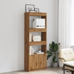 vidaXL Dulap înalt, stejar artizanal, 63x33x180 cm, lemn prelucrat vidaXL Dulap înalt, stejar artizanal, 63x33x180 cm, lemn prelucrat