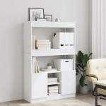 vidaXL Dulap înalt, alb, 92x33x140 cm, lemn prelucrat vidaXL Dulap înalt, alb, 92x33x140 cm, lemn prelucrat