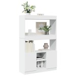 vidaXL Dulap înalt, alb, 92x33x140 cm, lemn prelucrat vidaXL Dulap înalt, alb, 92x33x140 cm, lemn prelucrat