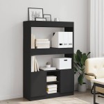vidaXL Dulap înalt, negru, 92x33x140 cm, lemn prelucrat vidaXL Dulap înalt, negru, 92x33x140 cm, lemn prelucrat