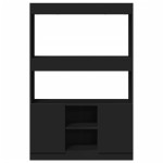 vidaXL Dulap înalt, negru, 92x33x140 cm, lemn prelucrat vidaXL Dulap înalt, negru, 92x33x140 cm, lemn prelucrat