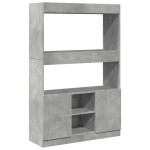 vidaXL Dulap înalt, gri beton, 92x33x140 cm, lemn prelucrat vidaXL Dulap înalt, gri beton, 92x33x140 cm, lemn prelucrat