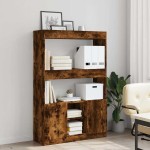 vidaXL Dulap înalt, stejar fumuriu, 92x33x140 cm, lemn prelucrat vidaXL Dulap înalt, stejar fumuriu, 92x33x140 cm, lemn prelucrat