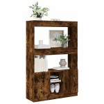 vidaXL Dulap înalt, stejar fumuriu, 92x33x140 cm, lemn prelucrat vidaXL Dulap înalt, stejar fumuriu, 92x33x140 cm, lemn prelucrat