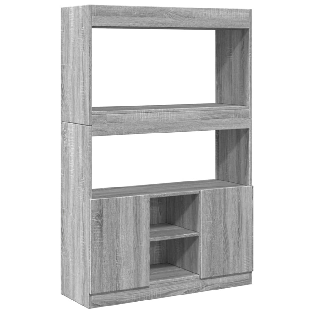 vidaXL Dulap înalt, gri sonoma, 92x33x140 cm, lemn prelucrat