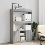 vidaXL Dulap înalt, gri sonoma, 92x33x140 cm, lemn prelucrat vidaXL Dulap înalt, gri sonoma, 92x33x140 cm, lemn prelucrat