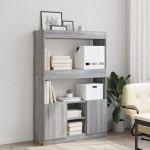 vidaXL Dulap înalt, gri sonoma, 92x33x140 cm, lemn prelucrat vidaXL Dulap înalt, gri sonoma, 92x33x140 cm, lemn prelucrat