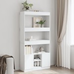 vidaXL Dulap înalt, alb, 92x33x180 cm, lemn prelucrat vidaXL Dulap înalt, alb, 92x33x180 cm, lemn prelucrat