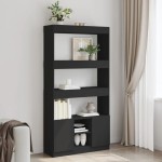 vidaXL Dulap înalt, negru, 92x33x180 cm, lemn prelucrat vidaXL Dulap înalt, negru, 92x33x180 cm, lemn prelucrat