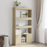 vidaXL Dulap înalt, stejar sonoma, 92x33x180 cm, lemn prelucrat vidaXL Dulap înalt, stejar sonoma, 92x33x180 cm, lemn prelucrat