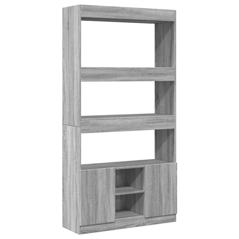 vidaXL Dulap înalt, gri sonoma, 92x33x180 cm, lemn prelucrat