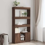 vidaXL Dulap înalt, stejar maro, 92x33x180 cm, lemn prelucrat vidaXL Dulap înalt, stejar maro, 92x33x180 cm, lemn prelucrat