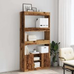 vidaXL Dulap înalt, lemn vechi, 92x33x180 cm, lemn prelucrat vidaXL Dulap înalt, lemn vechi, 92x33x180 cm, lemn prelucrat