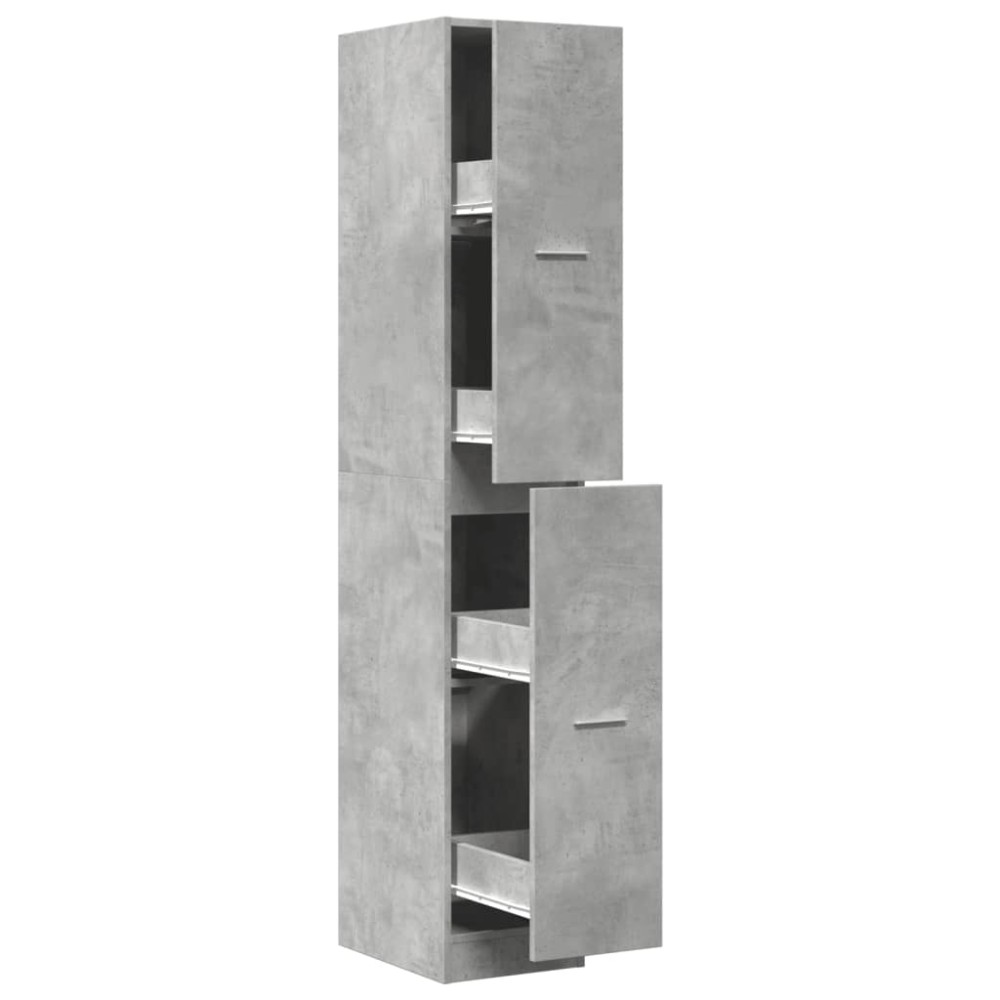vidaXL Dulap de farmacie, gri beton, 30x41x174,5 cm, lemn prelucrat