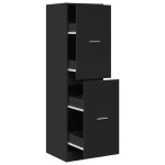 vidaXL Dulap de farmacie, negru, 40x41x144,5 cm, lemn prelucrat