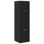 vidaXL Dulap de farmacie, negru, 40x41x144,5 cm, lemn prelucrat