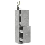 vidaXL Dulap de farmacie, gri beton, 40x41x144,5 cm, lemn prelucrat vidaXL Dulap de farmacie, gri beton, 40x41x144,5 cm, lemn prelucrat