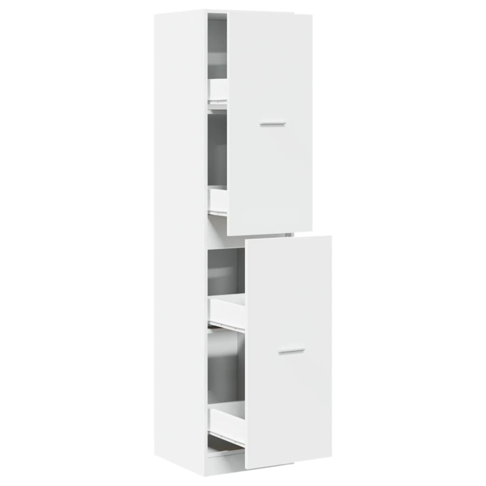 vidaXL Dulap de farmacie, alb, 40x41x174,5 cm, lemn prelucrat