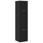 vidaXL Dulap de farmacie, negru, 40x41x174,5 cm, lemn prelucrat