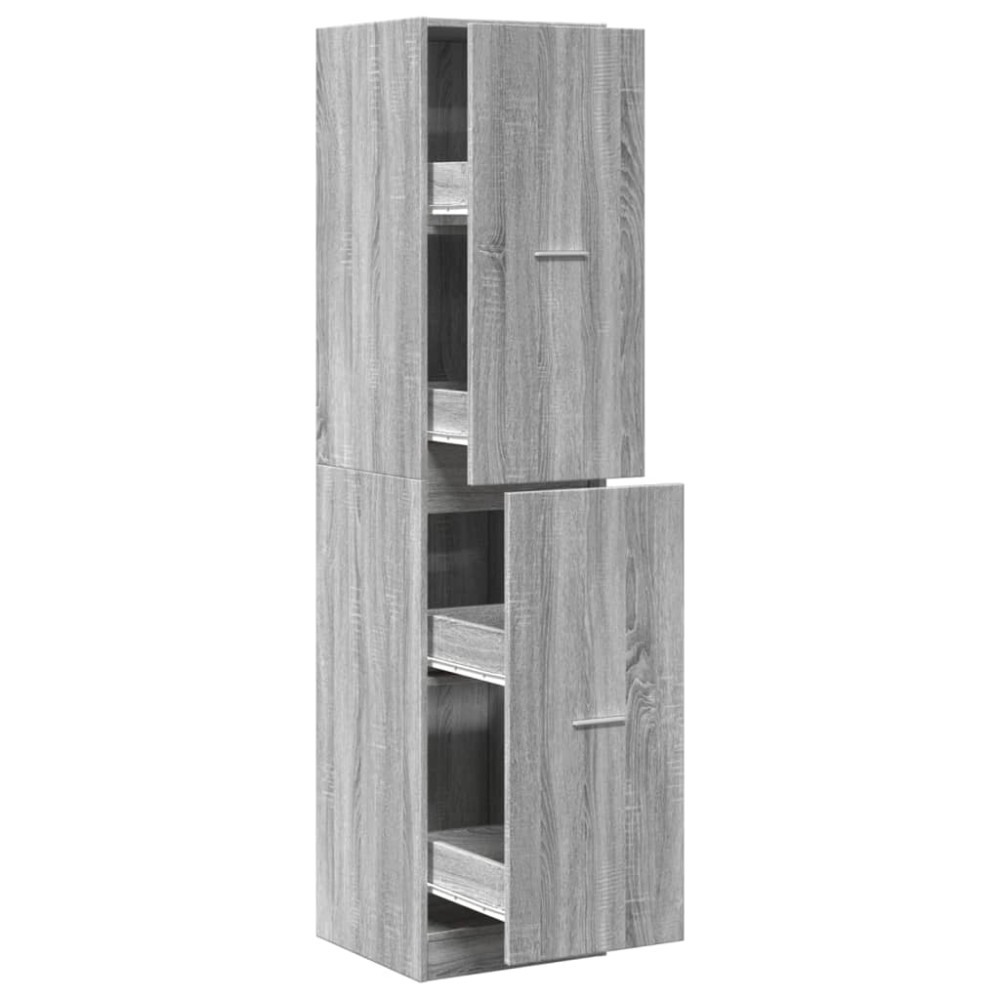 vidaXL Dulap de farmacie, sonoma gri, 40x41x174,5 cm, lemn prelucrat