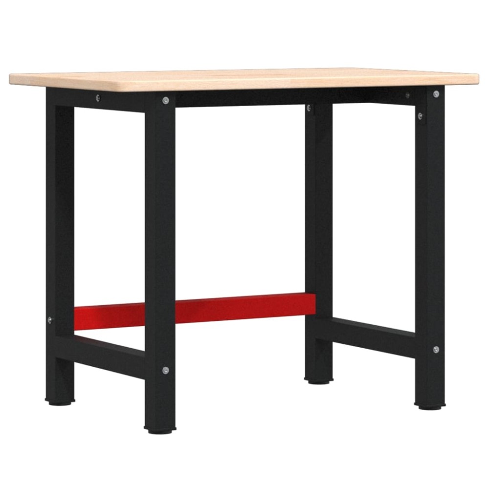 vidaXL Banc de lucru 100x60x81,5 cm lemn masiv stejar, dreptunghiular
