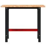 vidaXL Banc lucru maro 100x60x81,5 cm lemn masiv stejar dreptunghi vidaXL Banc lucru maro 100x60x81,5 cm lemn masiv stejar dreptunghi