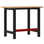 vidaXL Banc lucru maro 100x60x81,5 cm lemn masiv stejar dreptunghi vidaXL Banc lucru maro 100x60x81,5 cm lemn masiv stejar dreptunghi