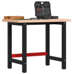 vidaXL Banc de lucru 100x60x83 cm lemn masiv fag, dreptunghiular vidaXL Banc de lucru 100x60x83 cm lemn masiv fag, dreptunghiular